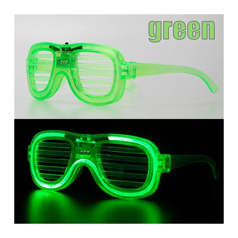 Yeşil Led Işıklı Parti Gözlüğü – Neon Glow Şerit Gözlük 3 Modlu
