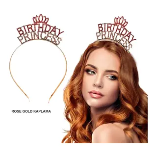 Birthday Princess Kristal Taç – Rose Gold Kaplama