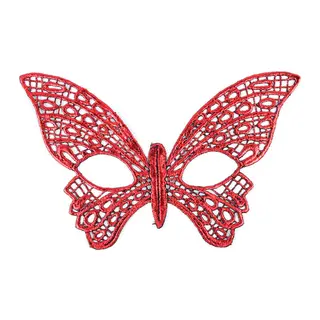 Kırmızı Dantel Masquerade Maskesi 7 No