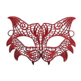 Kırmızı Dantel Masquerade Maskesi 8 No