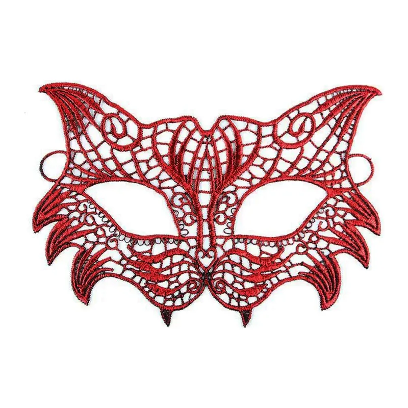 Kırmızı Dantel Masquerade Maskesi 8 No