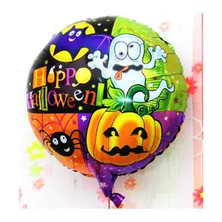 Halloween Örümcekli Kabaklı Folyo Balon 18 İnç