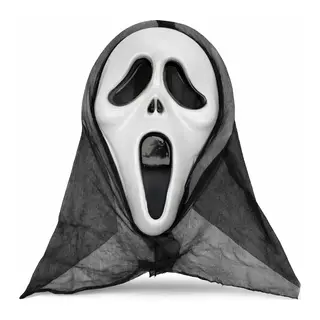 Kapşonlu Çığlık Maskesi Scream Maskesi - Hayalet Maskesi 33x21 Cm