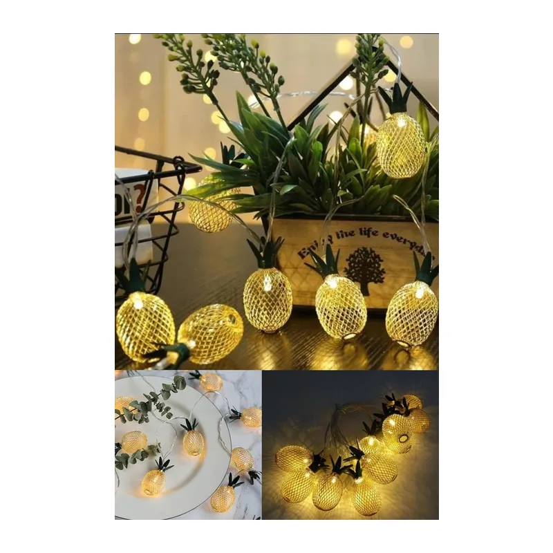 2m 10 Led Pilli 2 Kademeli Ananas Led Işık Mz6200-251