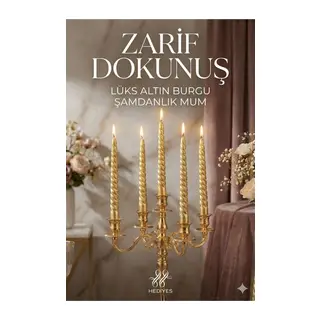 4'lü Lüks Burgu Şamdan Mumu 26 cm - Damlatmaz Spiral Dekoratif Mum Seti
