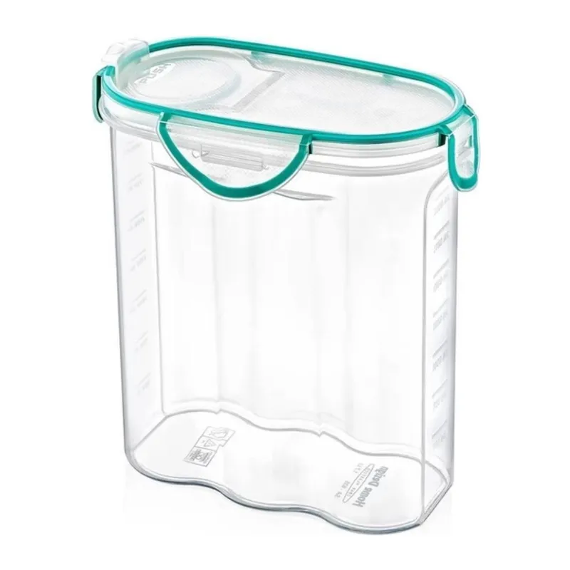TrdStore® Kilitli Kapaklı Contalı Hava,Su Sıvı Geçirmez 2,4 Litre Erzak Saklama Kabı-SA590