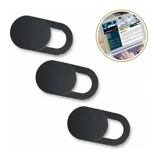 BUFFER® 3’lü Webcam Kapatıcı – Laptop, Tablet ve Telefon Uyumlu Gizlilik Kamera Kapağı (Plastik)