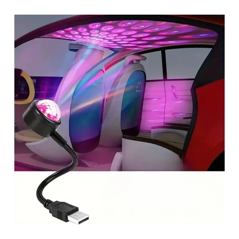 BUFFER® USB Sese Duyarlı 8 Farklı Mod Işıklı LED Atmosfer Işığı – Ambiyans Aydınlatması