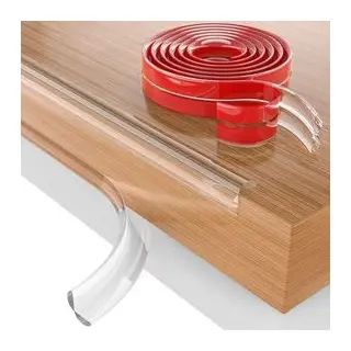 BUFFER® 2 Metre Kenar Koruyucu Şerit, Silikon Şeffaf Masa Köşe Koruyucu Güçlü Bant