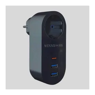 BUFFER® 2 USB,1 TYPE-C Girişli 1'li Çocuk Korumalı,Isıya Karşı Dayanıklı 2500Watt Termal Akım Korumalı Priz