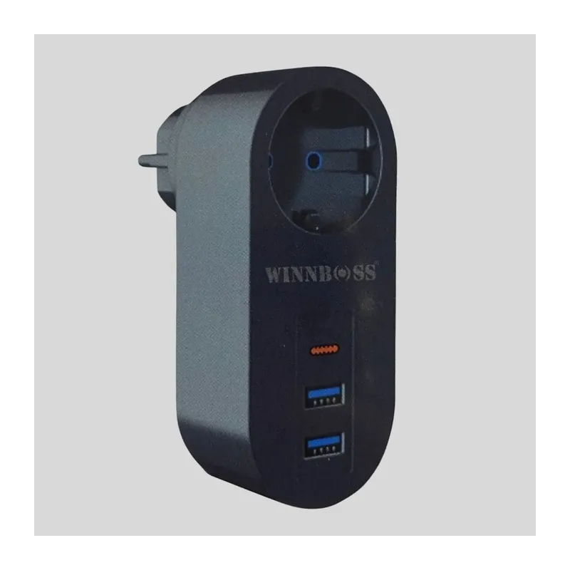 BUFFER® 2 USB,1 TYPE-C Girişli 1'li Çocuk Korumalı,Isıya Karşı Dayanıklı 2500Watt Termal Akım Korumalı Priz