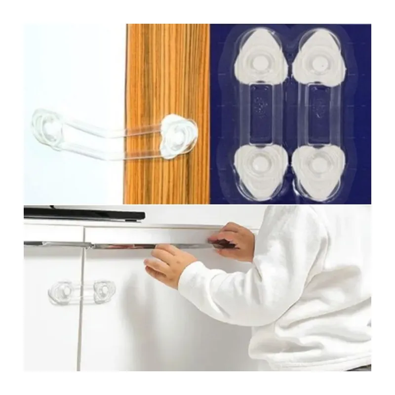 BUFFER® 2'li Mini Çok Amaçlı Kilit- Çocuk Güvenlik Gereçkerli Çekmece,Dolap,Kapak Kilidi