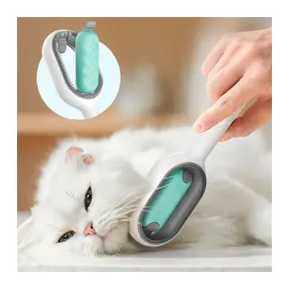 BUFFER® Evcil Hayvanlar İçin Çift Taraflı Pet Fırçası Nemli Tüy Tarama Tarağı