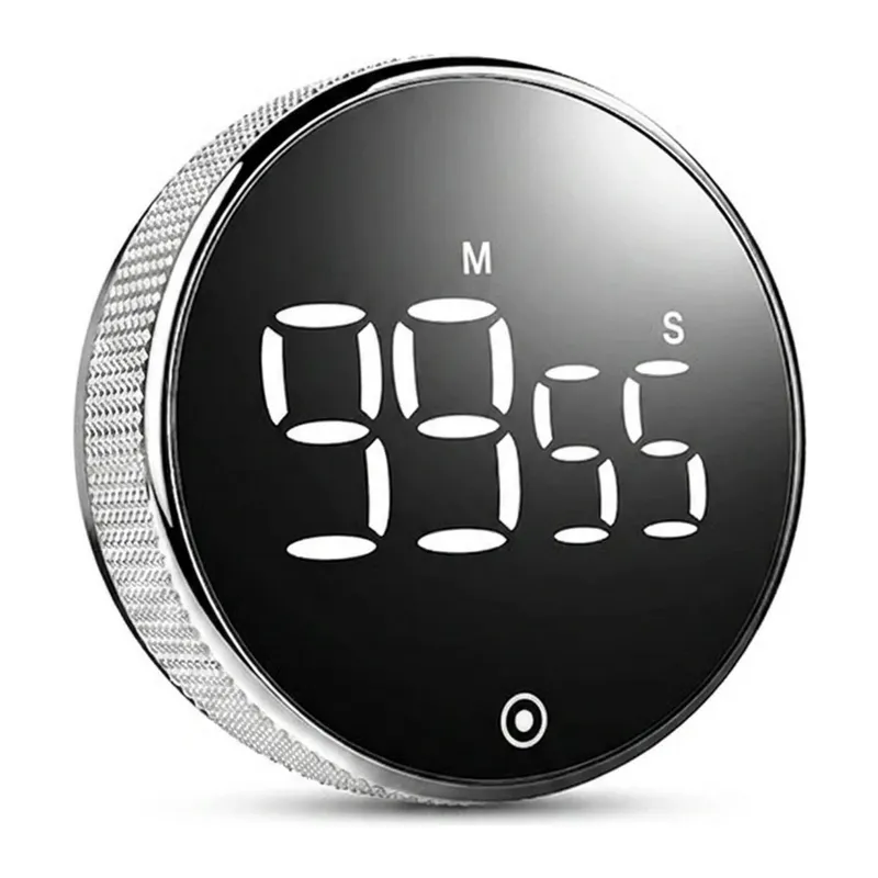 TrdStore® Manyetik Dijital Mutfak Zamanlayıcısı – 3 İnç LED Ekranlı Ses Ayarlı Döner Geri Sayım Sayacı