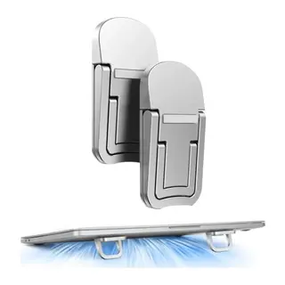 BUFFER® 1 Çift Yapışkanlı Katlanabilir Laptop Standı – Mini Notebook Yükseltici, Taşınabilir Kaymaz Laptop Ayağı