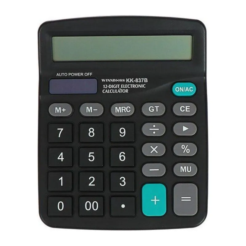 TrdStore® Standart Fonksiyonlu 12 Haneli Geniş LCD Ekran,Pill Masaüstü Hesap Makinesi