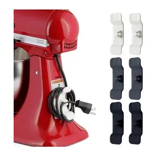 Buffer 6'lı Pratik Kablo Toparlayıcı Yapışkanlı Klips Mutfak Air Fryer Kettle Kahve Tost Makinası