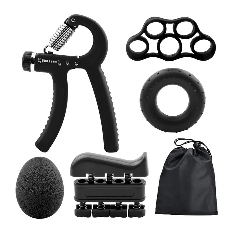 BUFFER® 5 Parça El, Kol ve Parmak Egzersiz Spor Aletleri Seti Fitness Takımı