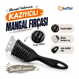 BUFFER® Mangal BBQ Temizlik Fırçası