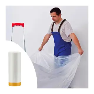BUFFER® Boya Badana Eşya Koruma Hışır Örtüsü 280cm x 15 mt Yapışkanlı Hışır Örtü