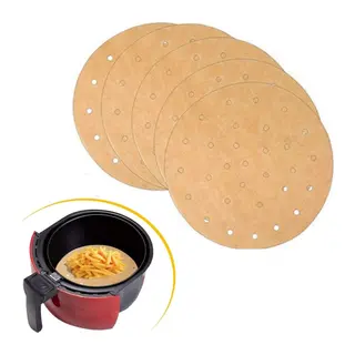 100 Adet Air Fryer Pişirme Kağıdı Tek Kullanımlık Hava Fritözü Yuvarlak Delikli Model