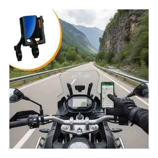 Evrensel Motosiklet Telefon Tutucu – Kaymaz, Kilitlenebilir Güvenli Tutuşlu, 360° Ayarlanabilir Gidon Bağlantılı Akıllı Telefon Aparatı
