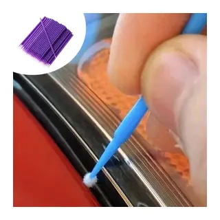 BUFFER® 100’lü Mini Tek Kullanımlık Araba Rötüş Fırçası –İnce Uçlu Yumuşak Kıllı Boya Uygulayıcı, Otomotiv Detaylandırma