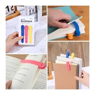 3’lü Otomatik Kitap Ayıracı – Akıllı Silikon Yer İmi Klips Seti, Okuma Severler İçin Pratik Kitap Aksesuarı