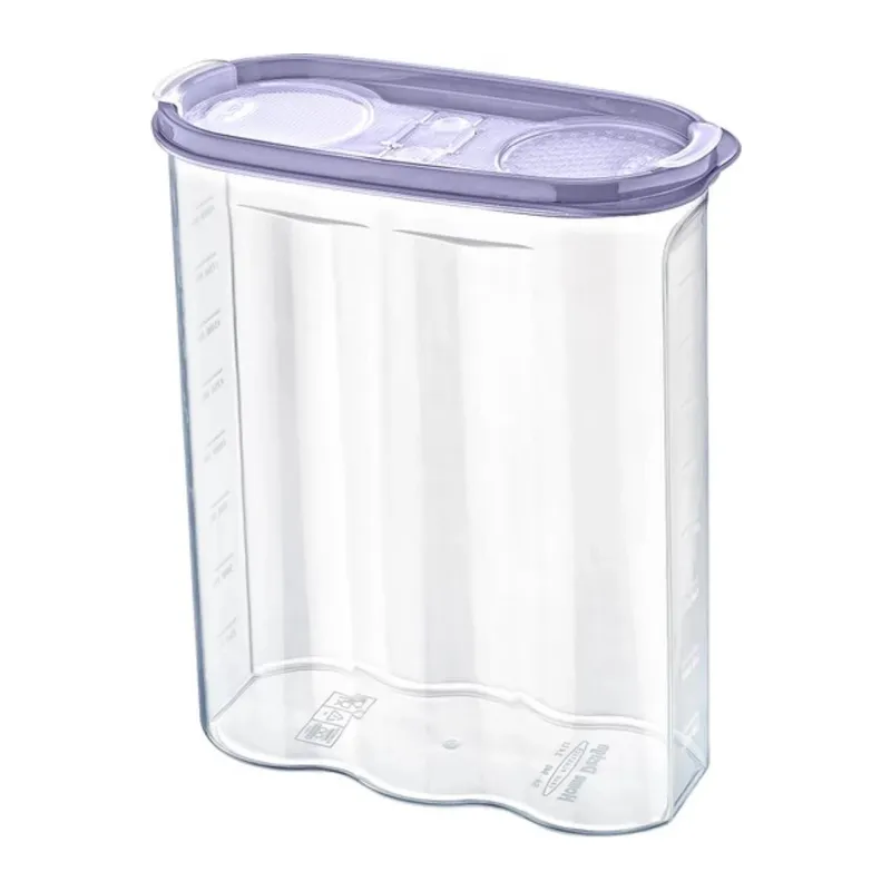 BUFFER® 2 Kapaklı Ölçekli Erzak Kuru Gıda Saklama Kutusu Kabı 2,4 Litre-SA940