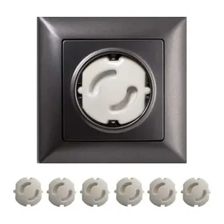 BUFFER® Bebek Çocuk Priz Koruma Kapağı (6 Adet) Çocuk Güvenliği, Priz Muhafazası, Priz Kapatıcı
