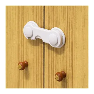 BUFFER® Bebek Çocuk Güvenliği Çekmece ve Dolap İçin Kendiliğinde Yapışkanlı Vidasız Kapak Kilidi