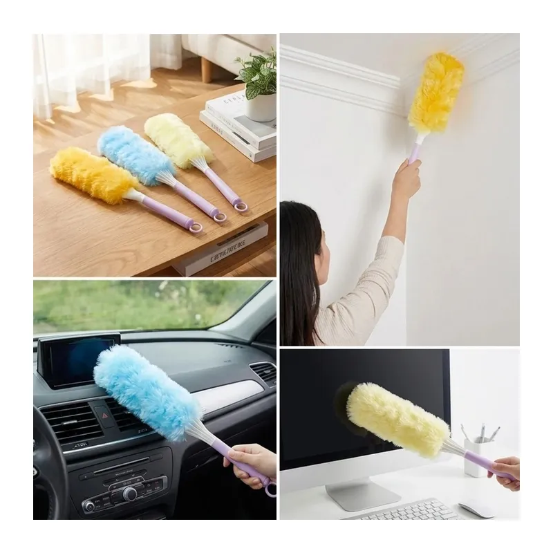 BUFFER® Plastik Saplı Toz Alma Fırçası – Yıkanabilir Tüylü Temizlik Aparatı