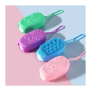 BUFFER® Peeling Etkili Süngerli Silikon Banyo Lifi – Asma Kancalı Duş Kesesi