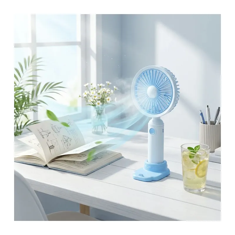 BUFFER® 3 Kademeli Masaüstü Fan – Telefon Tutuculu Özellikli Standlı Elde Taşınabilir Mini Fan EKL29