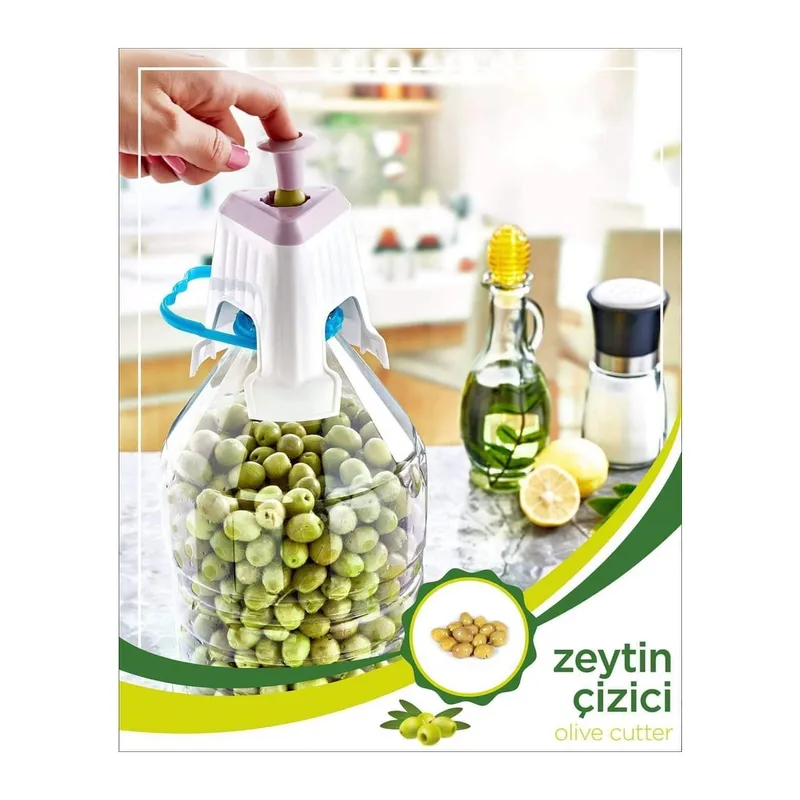 BUFFER® Kolay Zeytin Dilme Çizme Aparatı Pratik Kolay Zeytin Çizici Alet