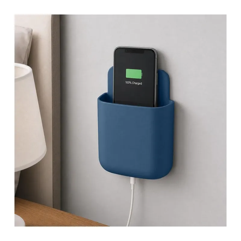 TrdStore® Yapışkanlı Telefon ve Kumanda Tutucu Organizer, Duvara Güçlü Yapışan Çok Amaçlı Eşya Toparlayıcı