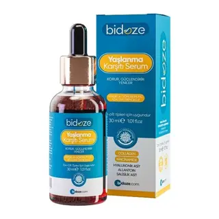 Bidoze Yaşlanma Karşıtı Serum 30 Ml | Peptit Kompleksi Ginseng ve Kolajenli Kırışıklık Karşıtı