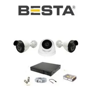 4 Iç 4 Dış 8 Kameralı Gece Renkli Sesli 5 Mp 320GB HDD Dahil Ahd Güvenlik Kamera Seti