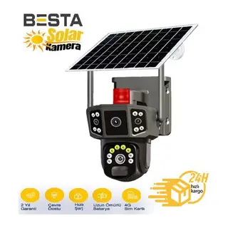 3+3+3 MP SİM KARTLI SOLAR KABLOSUZ GÜVENLİK KAMERASI BS-2088