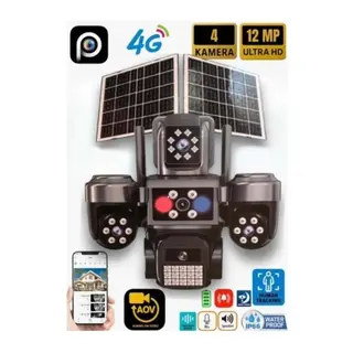 4G ÇİFT SOLAR AOV E-SİM ÖZELLİKLİ 4 KAMERALI KABLOSUZ GÜVENLİK KAMERASI BS-220GS