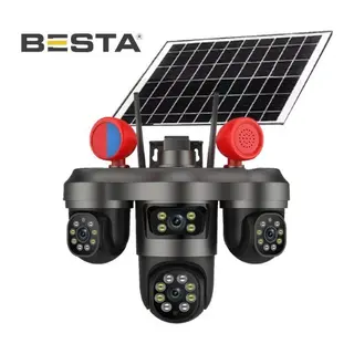 Solar 4G 3 MP + 3MP + 3MP 3 KAMERALI KABLOSUZ GÜVENLİK KAMERASI BS-55G
