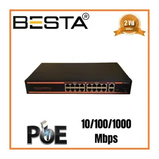 18 PORT GİGABİT POE SWİTCH 10/100/1000 Mbps 16 Port POE BST1821G
