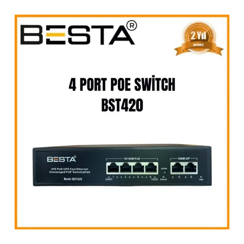 4 PORT POE SWİTCH BST420