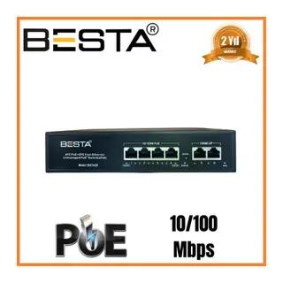 6 PORT POE SWİTCH 10/100 Mbps Masaüstü 4 Port POE BST620
