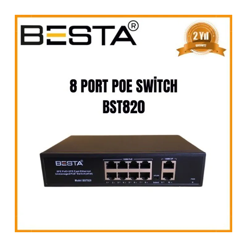8 PORT POE SWİTCH BST820