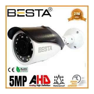 5 MP 4K 1440P 8 WARM LED AHD Bullet Güvenlik Kamerası BT-5065