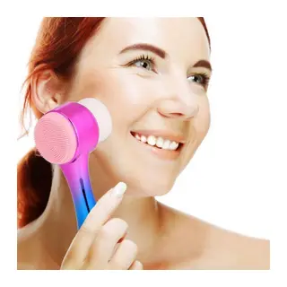 BUFFER® Çift İşlevli Renkli Cilt Yüz Temizleme Fırçası Peeling Masaj Etkili Gözenek Temizleyici Alet