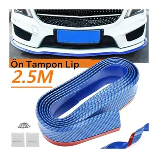 BUFFER® Mavi 2,5 Metre Araba Oto Ön Tampon Koruyucu Kauçuk Pratik Tampon Şerit Bant Döşeme Kiti
