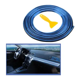 BUFFER® Mavi Araba OtoTrim Dekorasyon Şeridi Kauçuk Elastik Kolay Kurulum 5 metre Şerit Bant