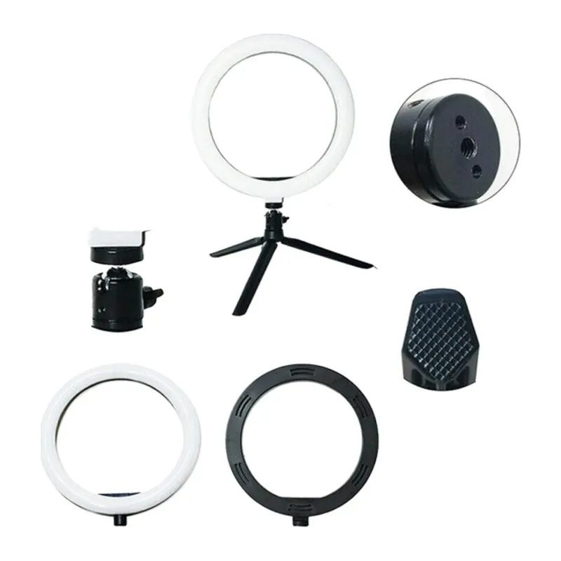 BUFFER® 8inç 20cm Youtube Instagram Tiktok Selfie Stüdyo Video Fotoğraf Ring Light Tripod Led Halk